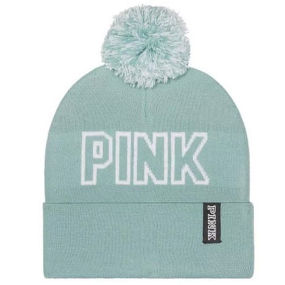 PINK Victoria's Secret Accessories - NWT VS Pink Pom Pom Beanie Hat
